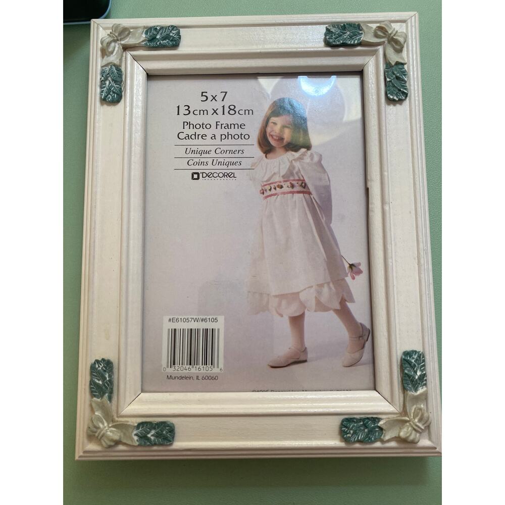 Vintage Wood Ceramic Frame 90s 5X7 Frame Cottagecore